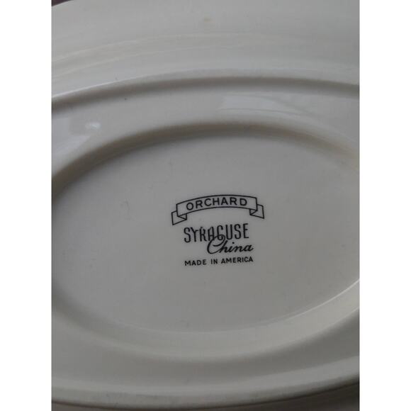 Syracuse China Orchard Gravy Boat w/ Attached Underplate 1940s–50s Vintage - Picture 7 of 7